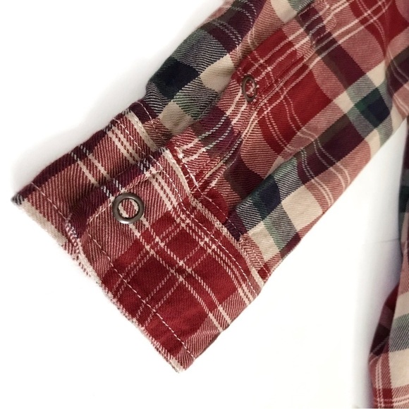 Roots Plaid Button Down Shirt Pockets - Picture 9 of 16